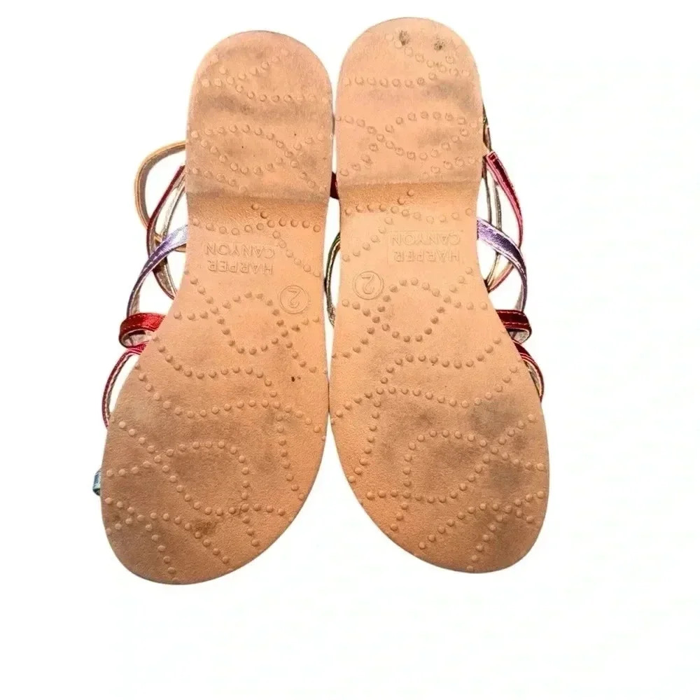 Harper Canyon Strappy Sandal, Multi Colored, Size 2 - Picture 10 of 12
